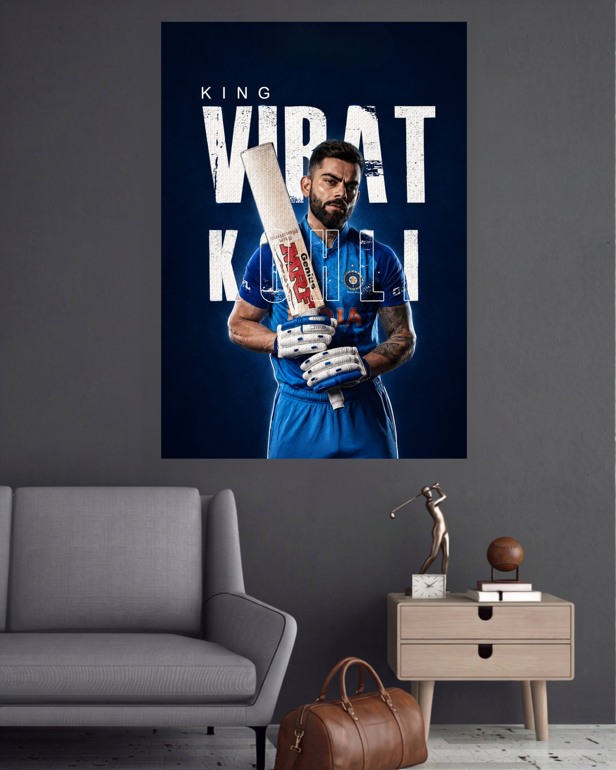Virat Kohli | King Kohli Cricket Wall Poster | 1 Poster
