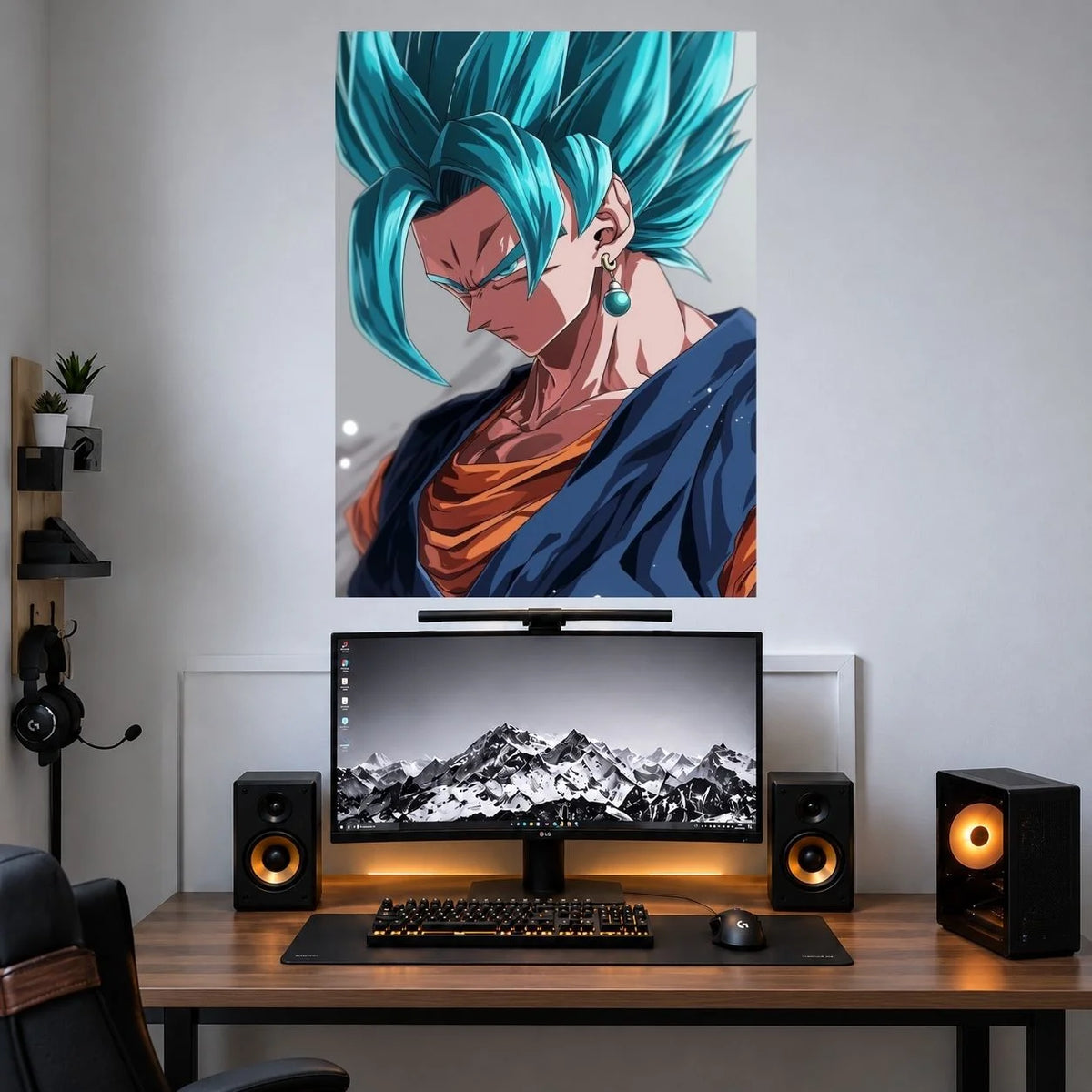 Super Saiyan Blue Fusion Warrior anime single poster