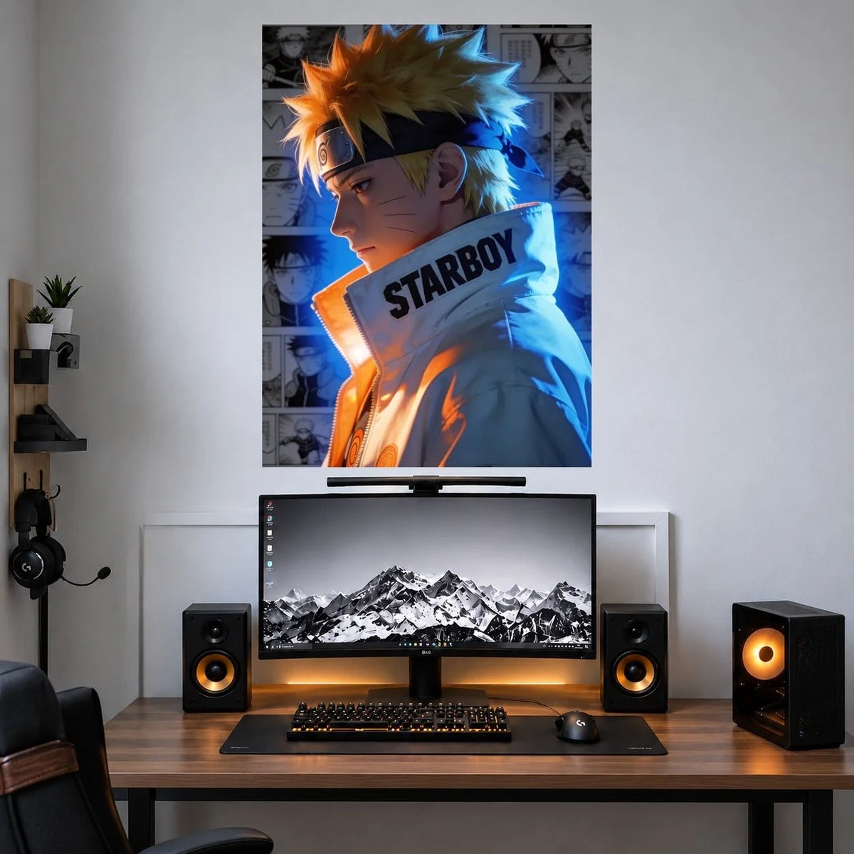 Naruto Starboy Artwork anime single poster mockup