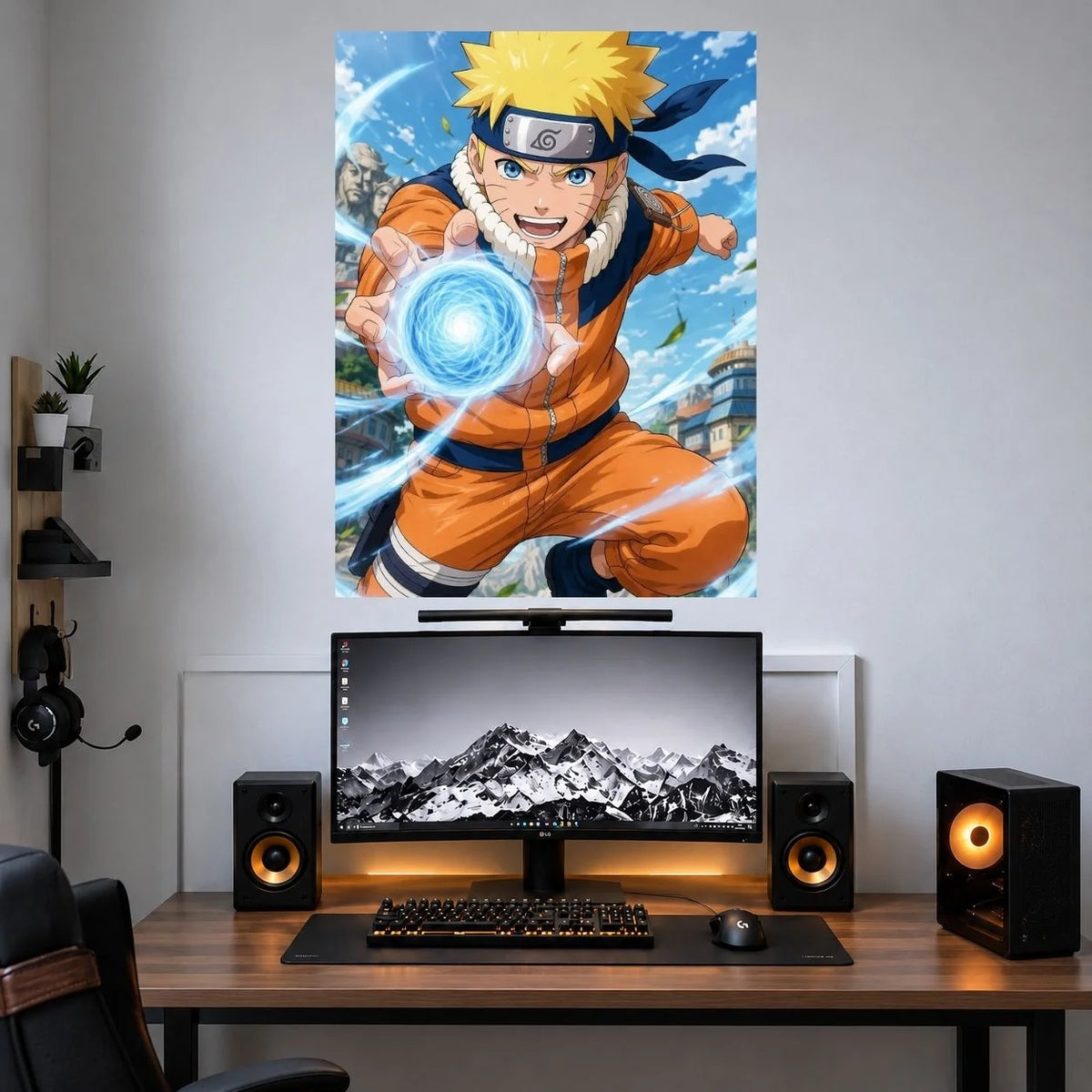 Naruto Rasengan Action poster mockup