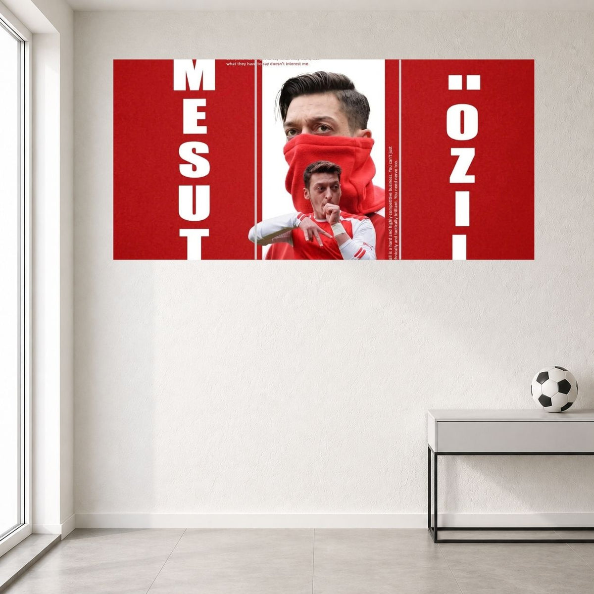 Mesut Ozil Arsenal Football Wall Posters 3 split room mockup