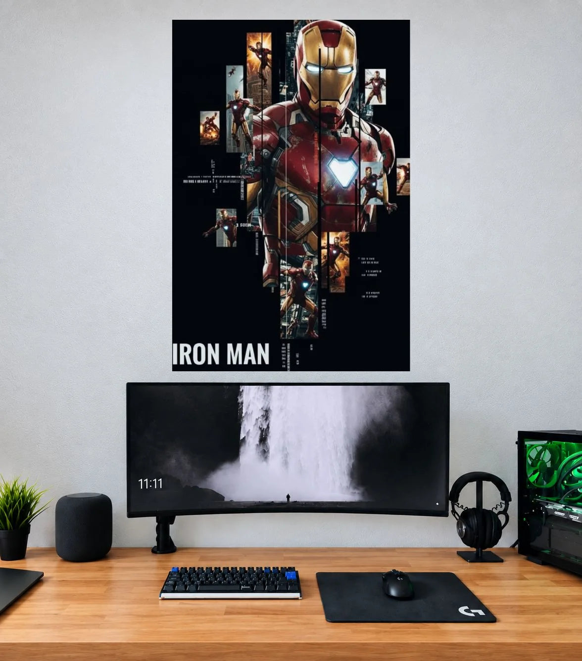 Iron Man Armor Gallery Edition single Marvel wall poster mockup