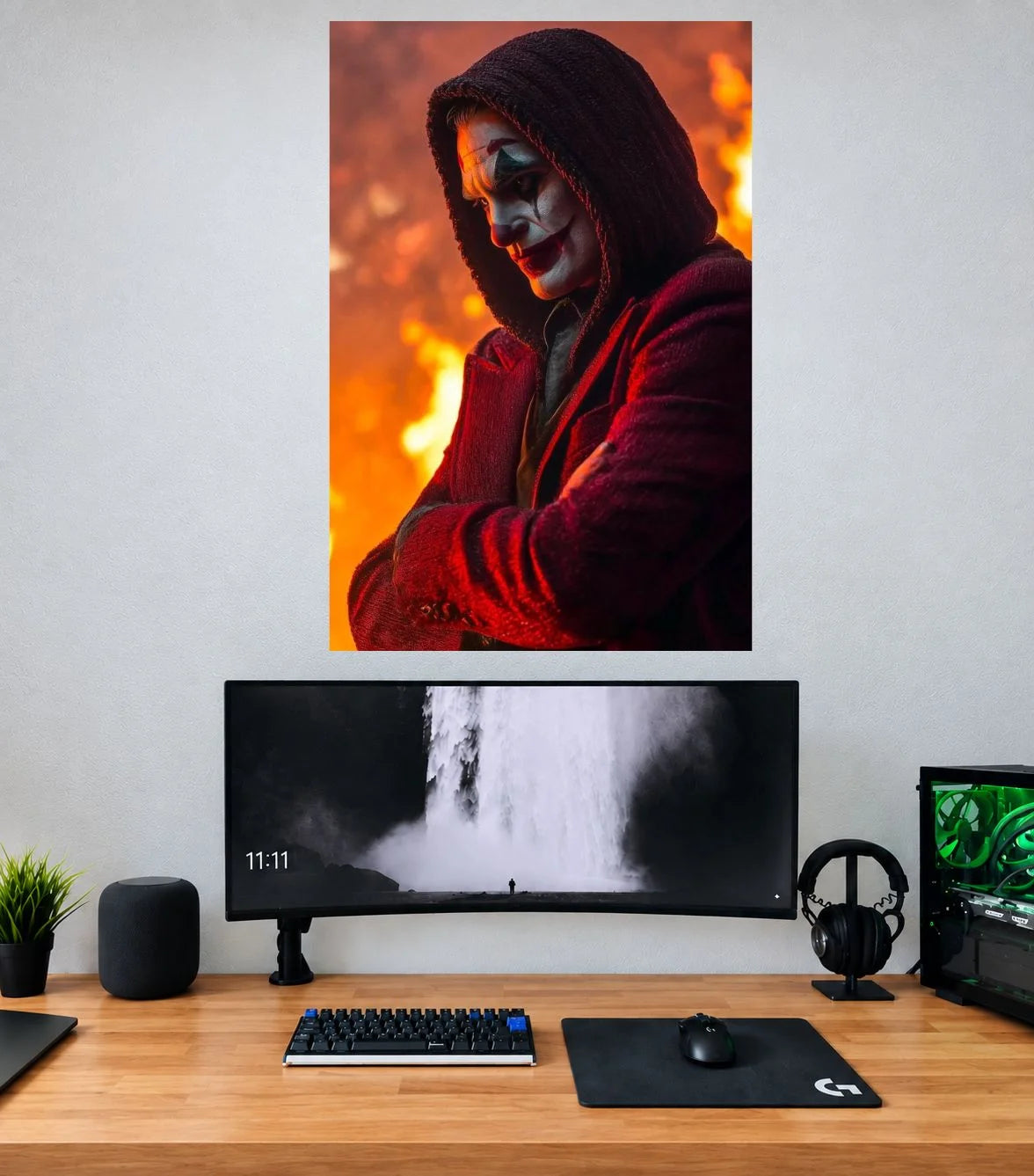 Joker Red Hood Inferno Edition DC single poster mockup