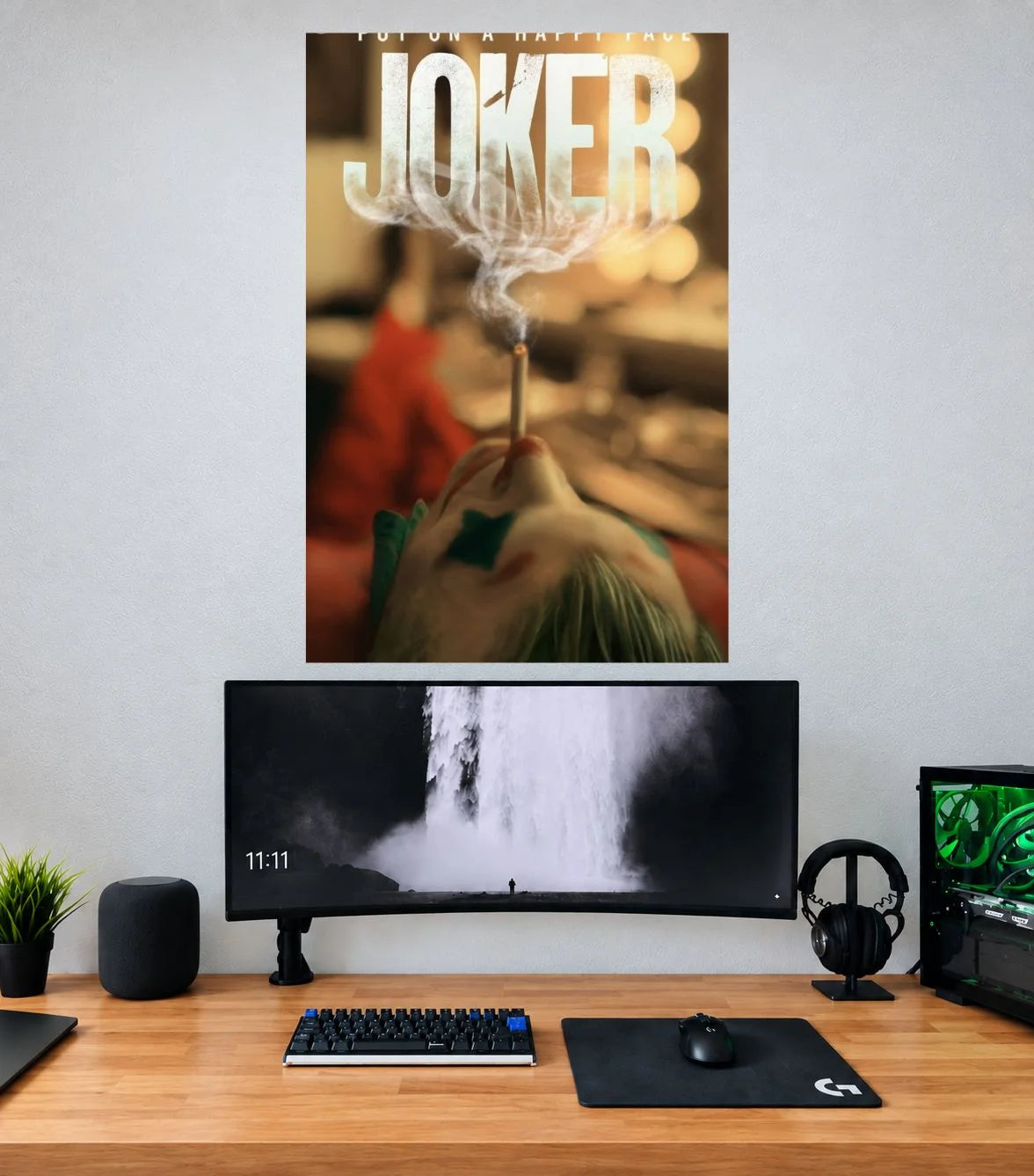 Joker Golden Smoke Typography Edition DC single poster mockup