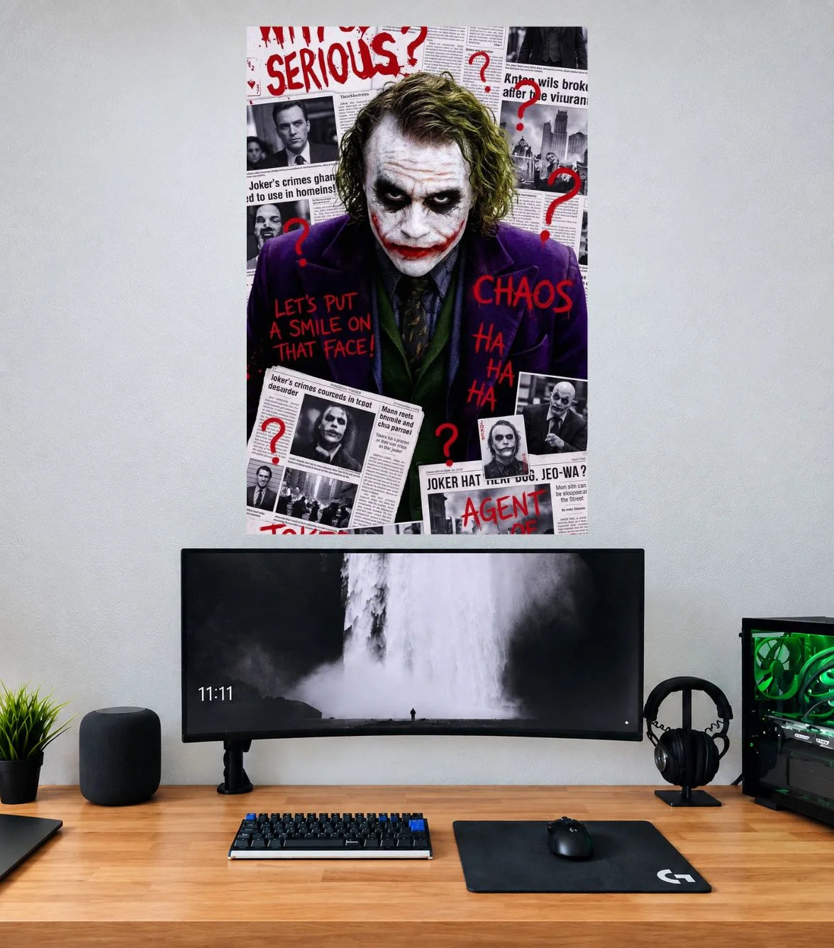 Joker Why So Serious Newspaper Edition DC single poster mockup