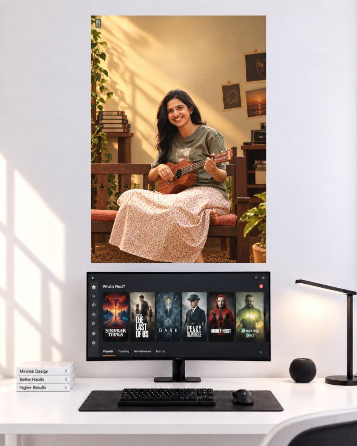 Mamitha Baiju Sunlit Ukulele Look wall poster