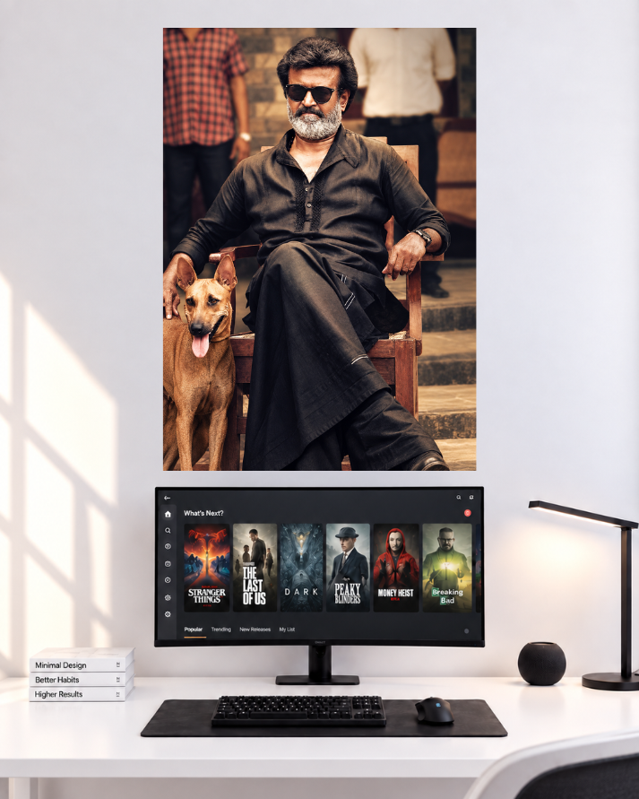Thalapathy Vijay Seated With Dog original mockup