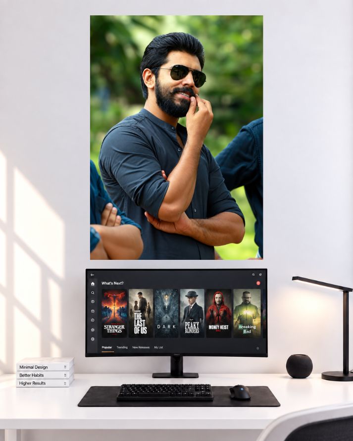 Nivin Pauly Black Shirt Sunglasses wall poster
