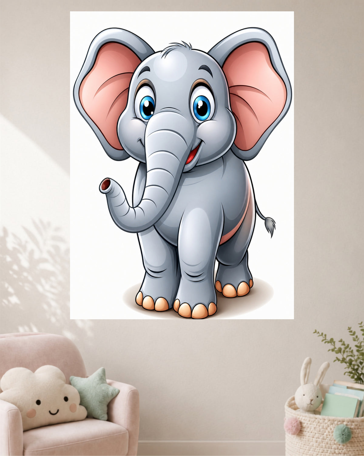 Cute Baby Elephant | Safari Animal Kids Wall Poster | 1 Poster