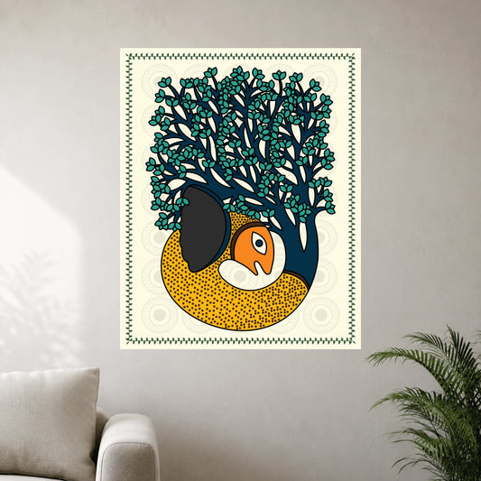 Tree of Life Folk Art Wall Poster | 1 Poster