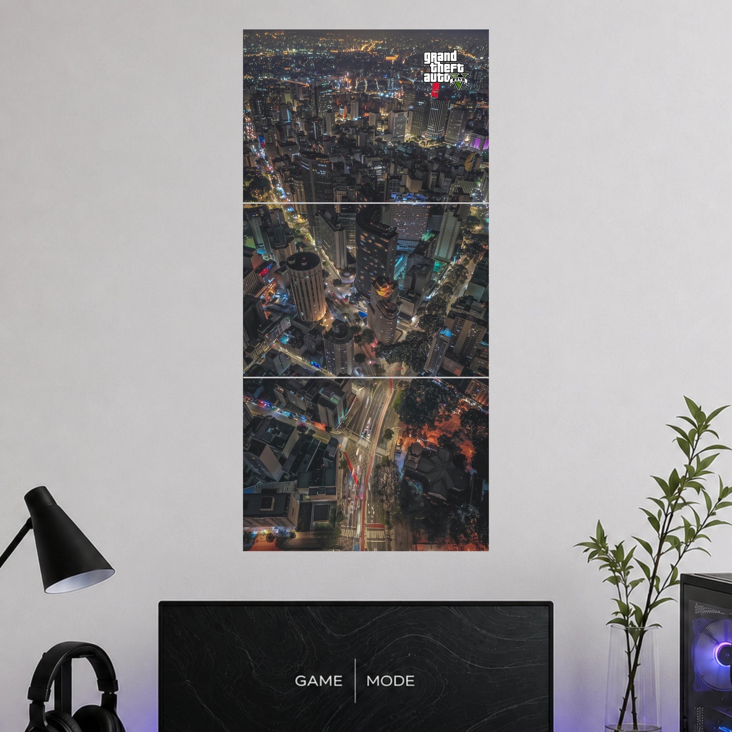Grand Theft Auto V Night City | Gaming Wall Poster |  3 Posters
