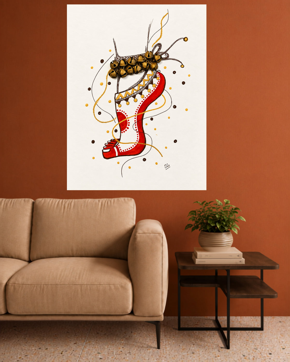 Ghungroo & Alta Feet | Indian Classical Dance Wall Poster | 1 Poster