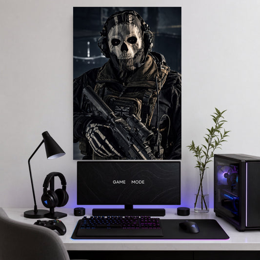 Ghost | Call of Duty Skull Mask Gaming Wall Poster | 1 Poster