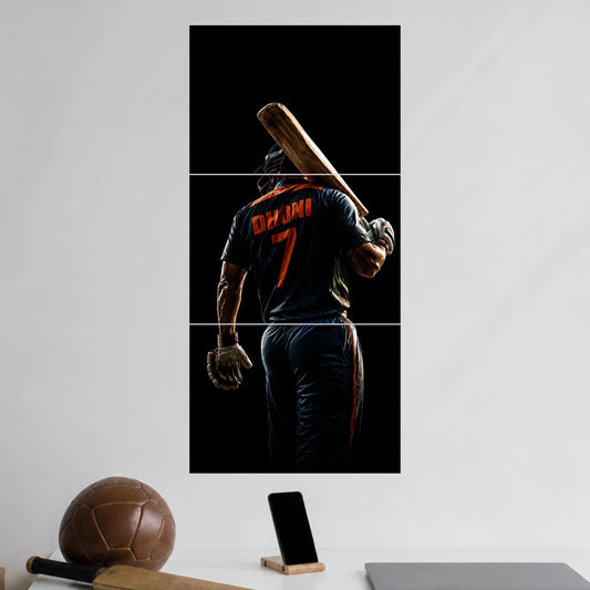 MS Dhoni | Cricket Wall Poster | 3 Poster