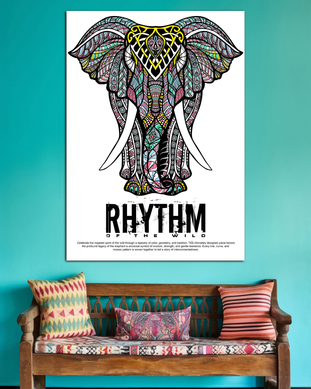 Rhythm Elephant Wall Poster | 1 Poster