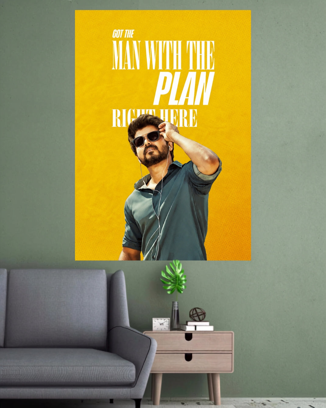 Thalapathy Vijay | Man With The Plan Wall Poster | 1 Poster