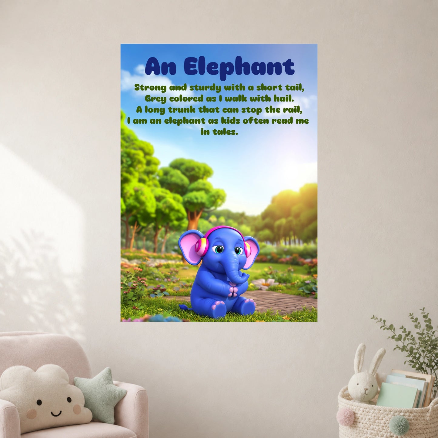 Elephant | Kids Educational Wall Poster | 1 Poster