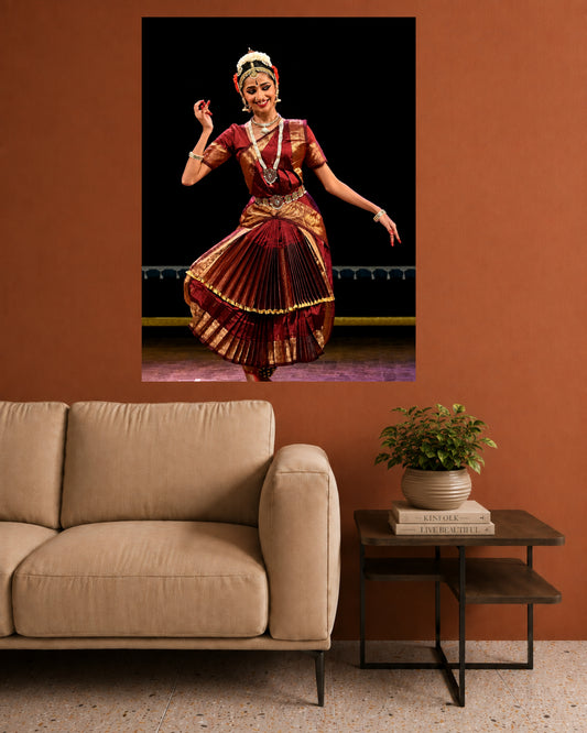 Bharatanatyam Dancer | Indian Classical Dance Wall Poster | 1 Poster