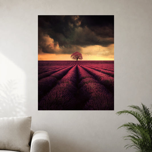 Purple Lavender Field Wall Poster | 1 Poster