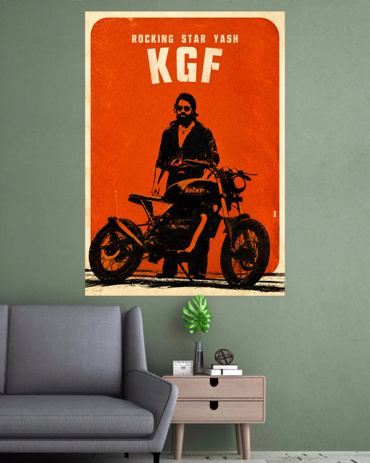 KGF | Rocky Bhai Wall Poster | 1 Poster