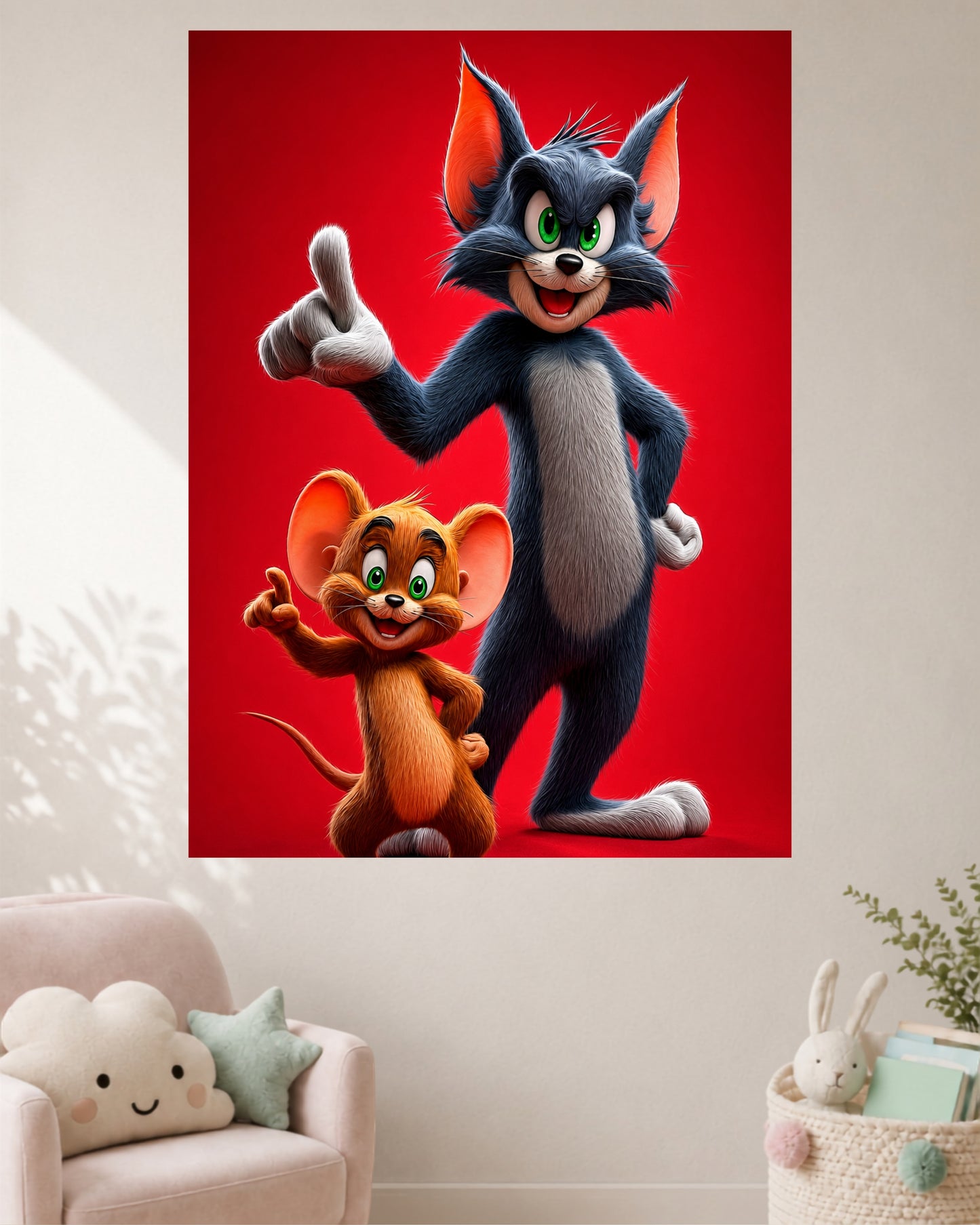 Funny Cat & Mouse Duo | Cartoon Kids Wall Poster | 1 Poster
