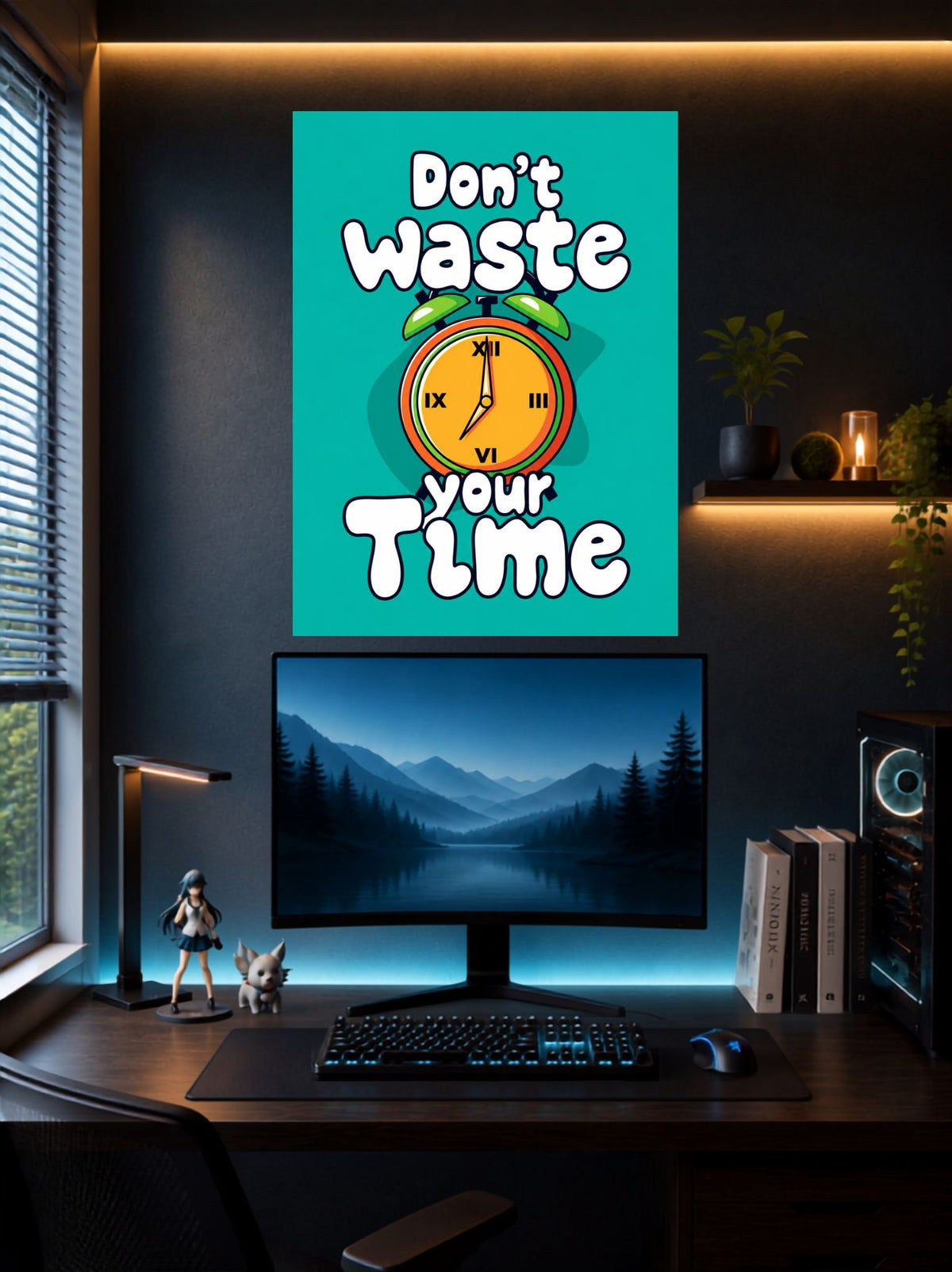 Don’t Waste Your Time | Fun Quote Wall Poster | 1 Poster