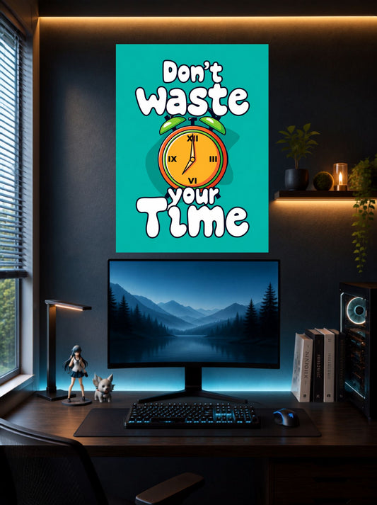Don’t Waste Your Time | Fun Quote Wall Poster | 1 Poster