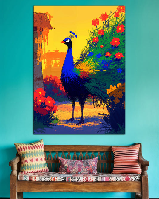 Peacock Garden Wall Poster | 1 Poster