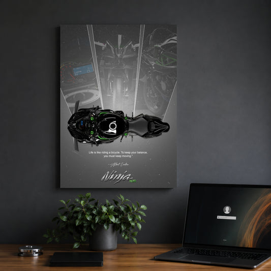 Kawasaki Ninja H2R | Black Edition | 1 Panel Wall Art