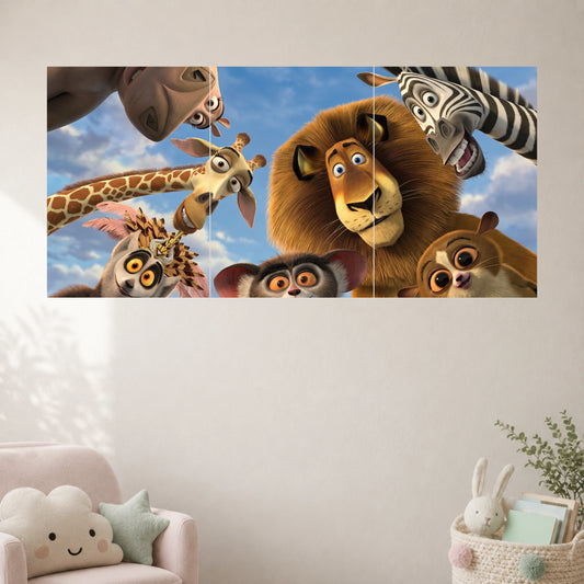 Madagascar Friends | Cartoon Wall Poster | 3 Posters