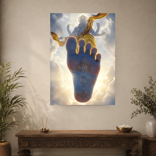 Divine Vishnu Charan Wall Poster | 1 Poster