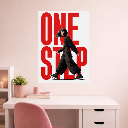 One Step | Motivational Wall Poster | 1 Poster