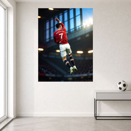 Ronaldo 7 Jump Celebration | Football Wall Poster | 1 Poster