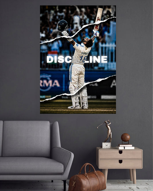 Virat Kohli | Discipline Cricket Wall Poster | 1 Poster