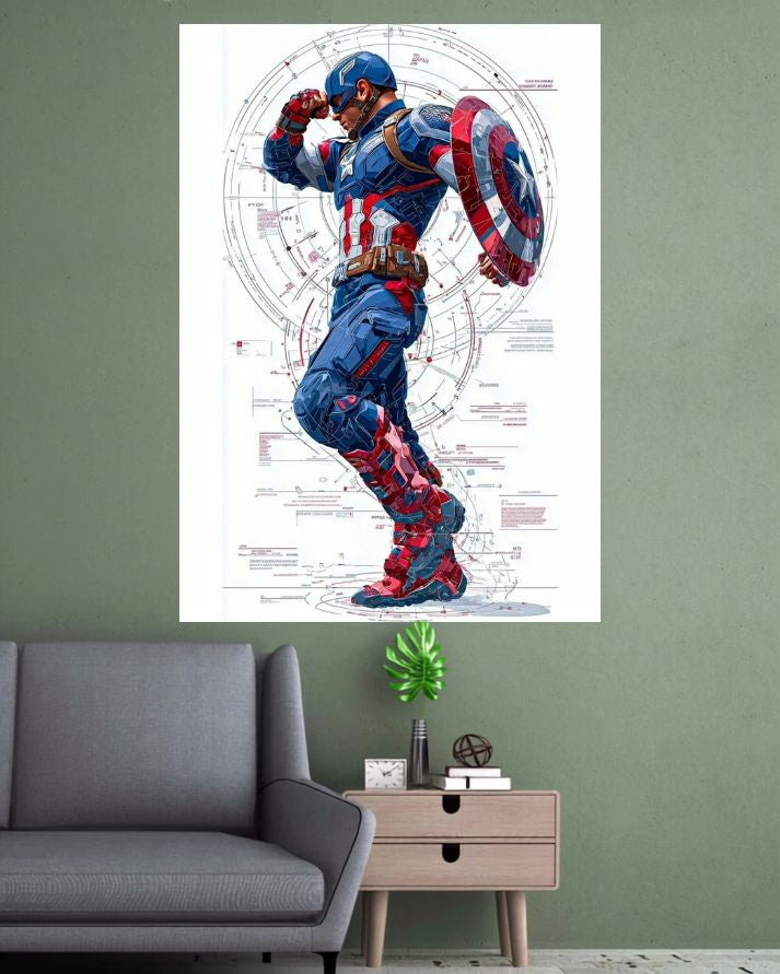 Captain America Shield | Superhero Movie Wall Poster | 1 Poster