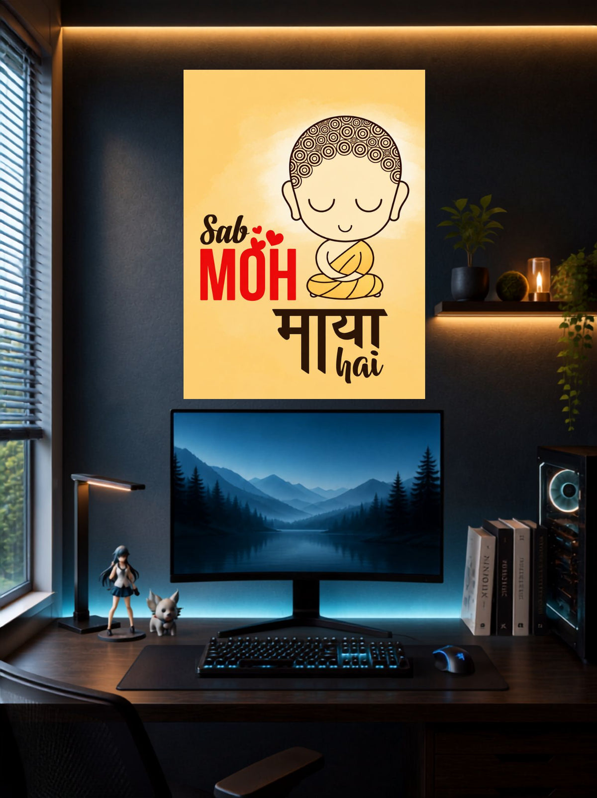 Sab Moh Maya Hai | Hindi Quote Wall Poster | 1 Poster