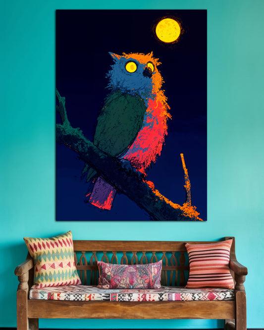 Neon Owl Wall Poster | 1 Poster