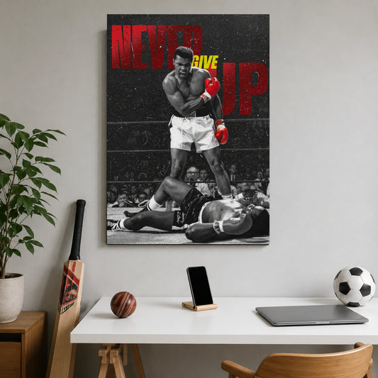 Muhammad Ali | Never Give Up | Poster