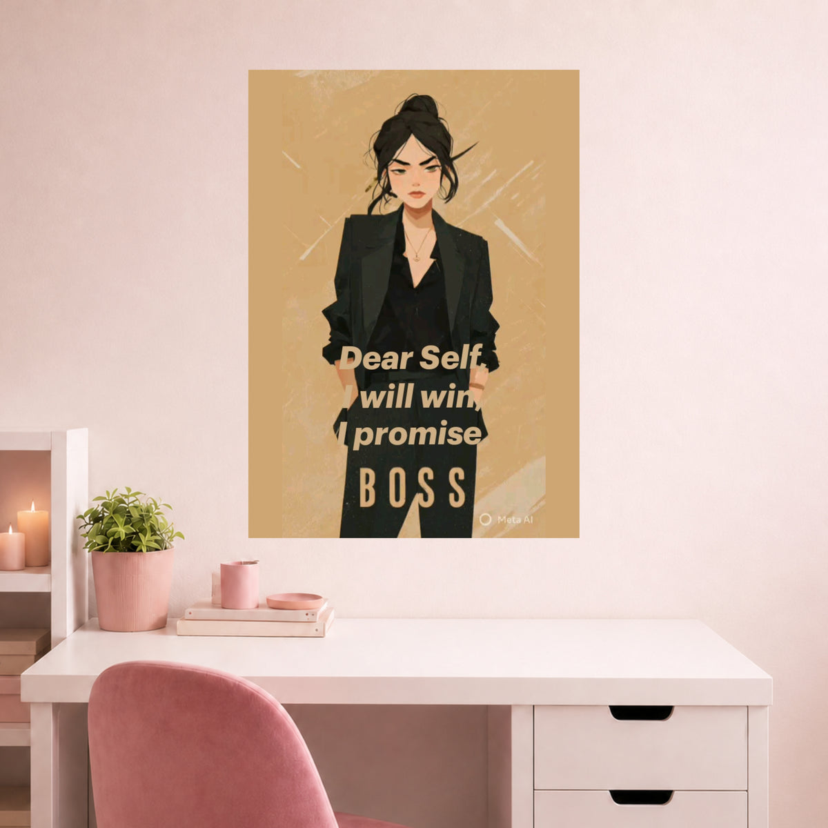 Dear Self Will Win | Motivational Wall Poster | 1 Poster