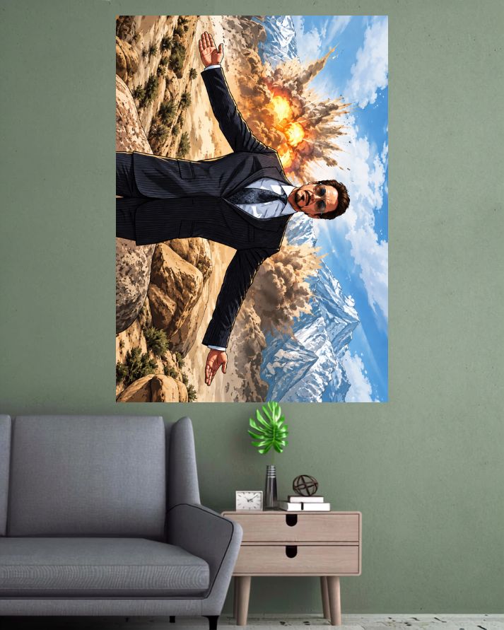 Iron Man Tony Stark Explosion | Superhero Movie Wall Poster | 1 Poster