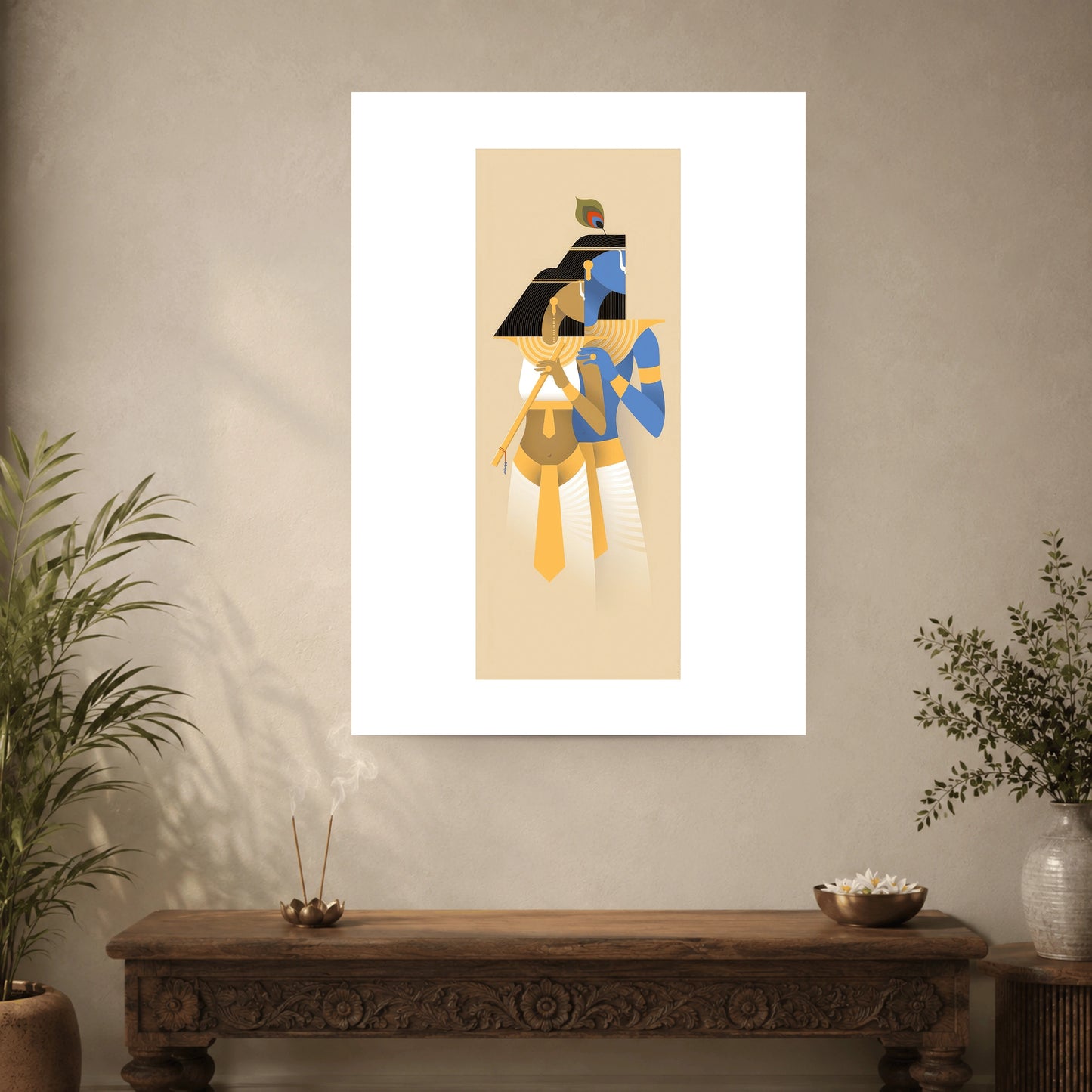 Minimalist Lord Krishna Wall Poster | 1 Poster