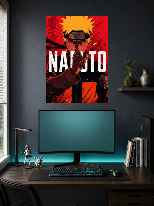 Naruto Uzumaki | Bold Typography Anime Poster | 1 Poster