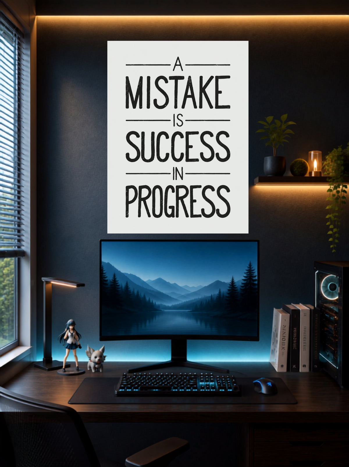 A Mistake Is Success in Progress | Quote Wall Poster | 1 Poster