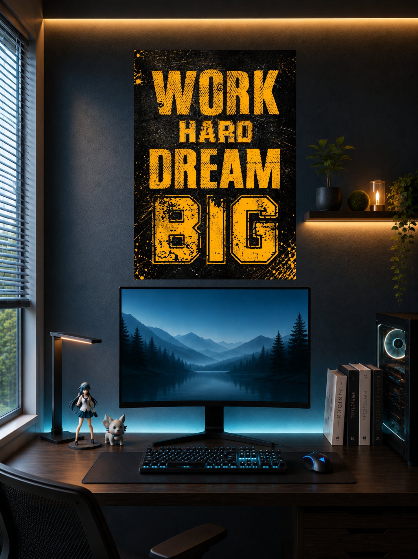 Work Hard Dream Big | Motivational Wall Poster | 1 Poster