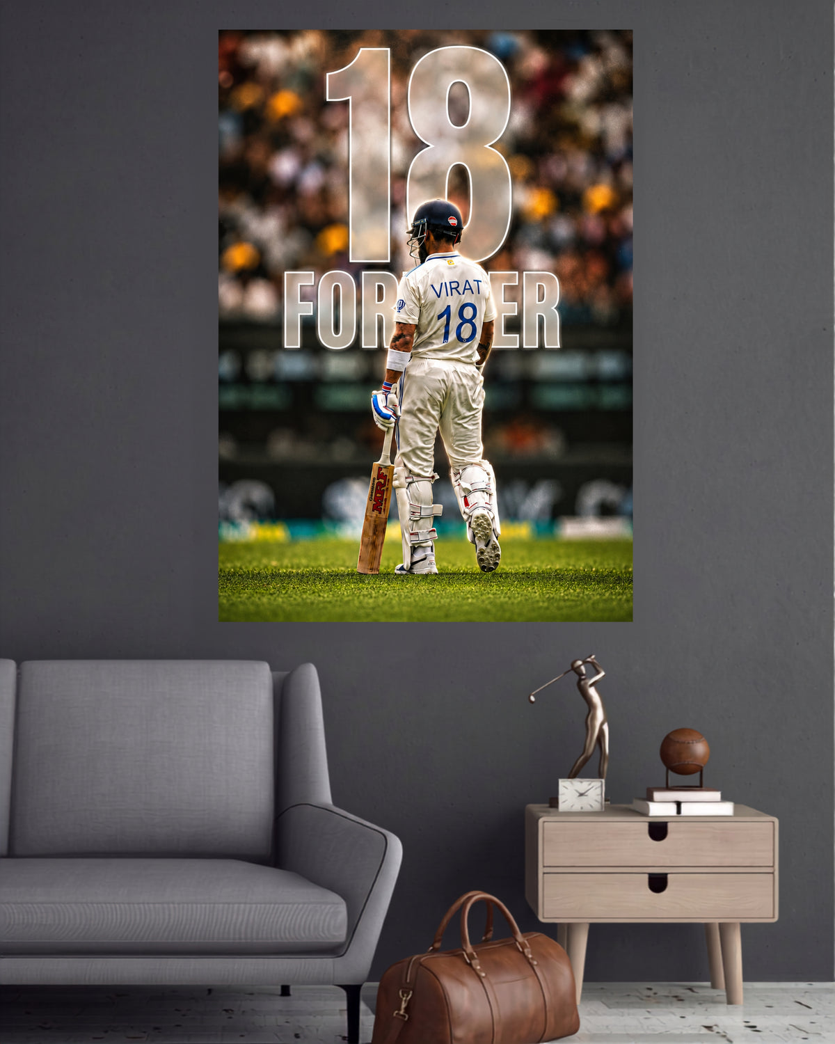 Virat Kohli 18 Forever | Cricket Wall Poster | 1 Poster