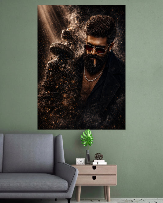 Rocky Bhai | KGF Dark Cinematic Wall Poster | 1 Poster