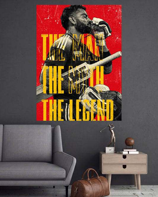 Virat Kohli | The Man The Myth The Legend | Indian Cricket Wall Poster | 1 Poster