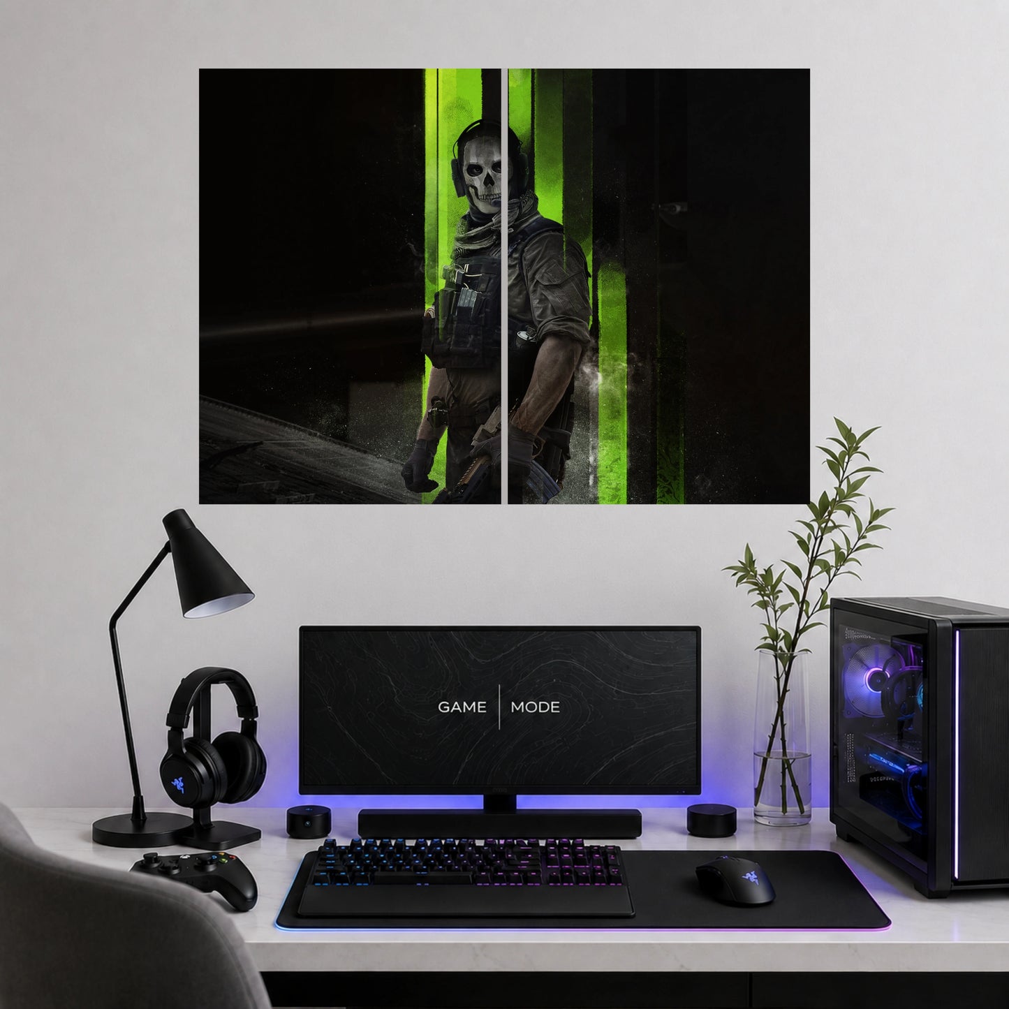 Call of Duty Ghost Wall Art | 2 Split Poster