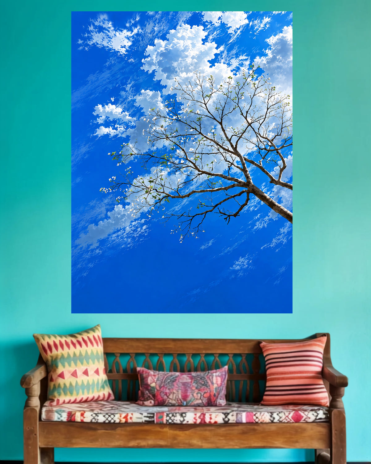 Blue Sky Blossom | Home Decor Wall Poster | 1 Poster