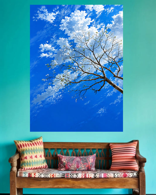 Blue Sky Blossom | Home Decor Wall Poster | 1 Poster
